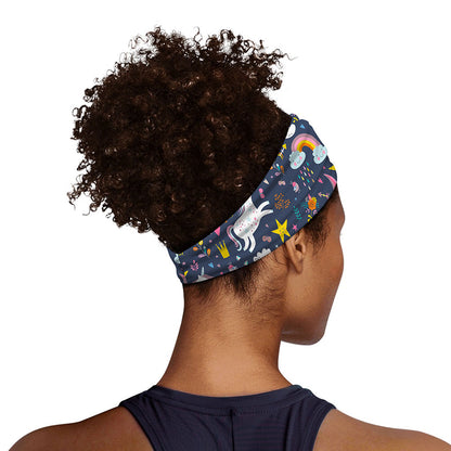 Unicorn Dream Cartoon Pattern Print Sports Headband