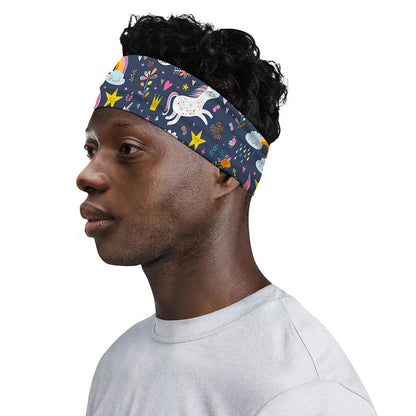 Unicorn Dream Cartoon Pattern Print Sports Headband