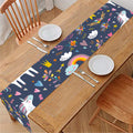 Unicorn Dream Cartoon Pattern Print Table Runner