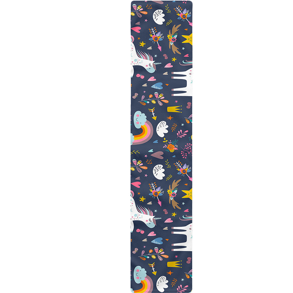 Unicorn Dream Cartoon Pattern Print Table Runner