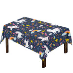 Unicorn Dream Cartoon Pattern Print Tablecloth