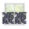 Unicorn Dream Cartoon Pattern Print Tier Curtains