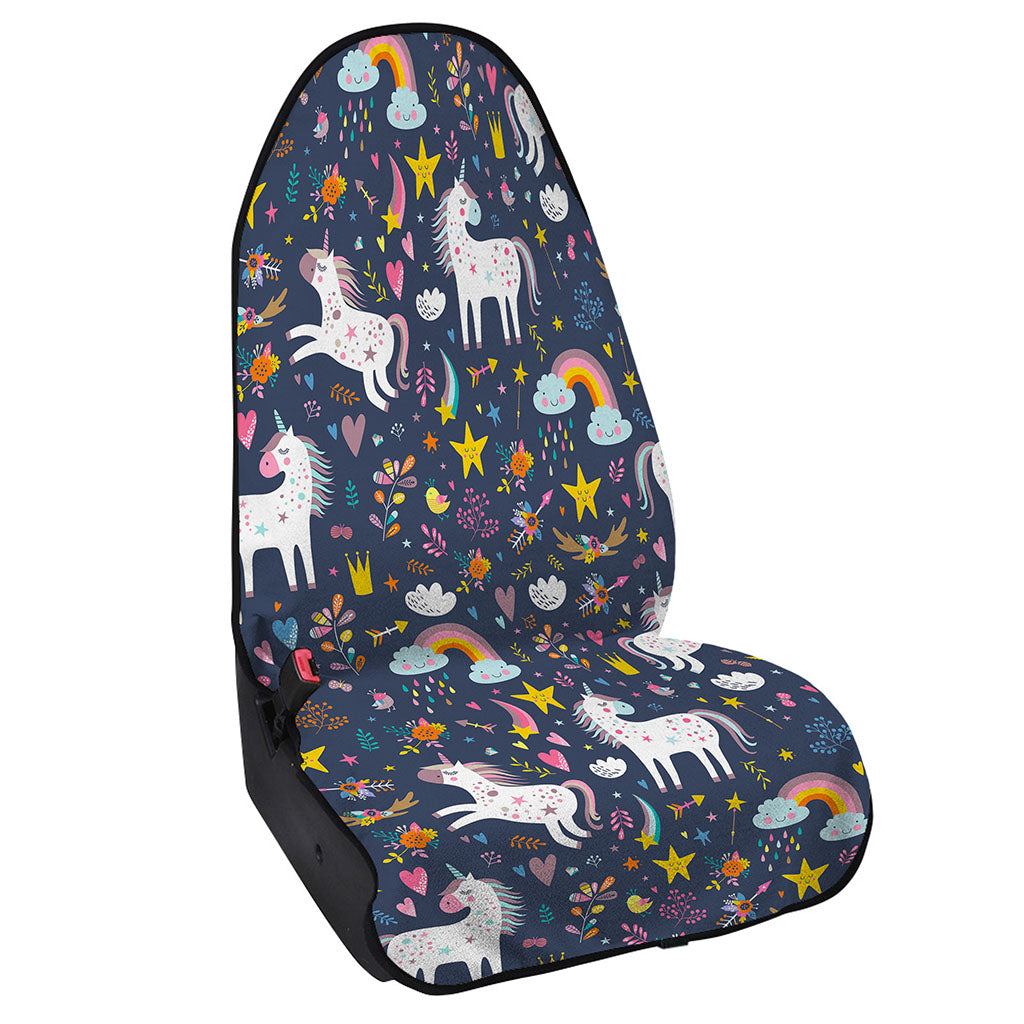 Unicorn Dream Cartoon Pattern Print Waterproof Car Seat Cover