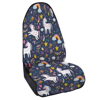 Unicorn Dream Cartoon Pattern Print Waterproof Car Seat Cover