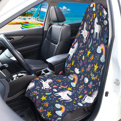 Unicorn Dream Cartoon Pattern Print Waterproof Car Seat Cover