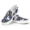 Unicorn Dream Cartoon Pattern Print White Slip On Sneakers