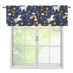 Unicorn Dream Cartoon Pattern Print Window Valance
