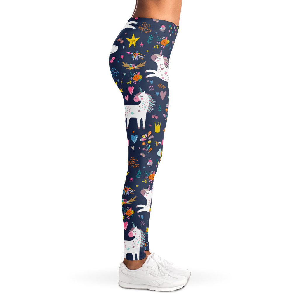 Unicorn Dream Cartoon Pattern Print Women's Leggings