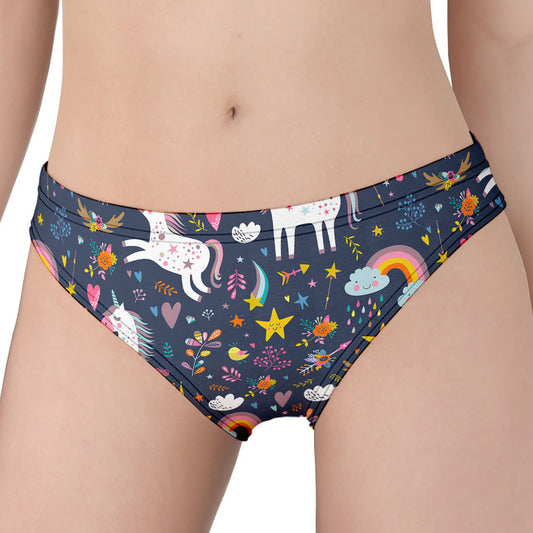 Unicorn Dream Cartoon Pattern Print Women's Panties