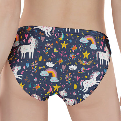 Unicorn Dream Cartoon Pattern Print Women's Panties