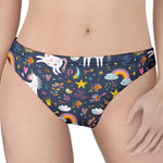 Unicorn Dream Cartoon Pattern Print Women's Thong