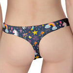 Unicorn Dream Cartoon Pattern Print Women's Thong
