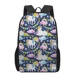 Unicorn Night Festival Pattern Print 17 Inch Backpack