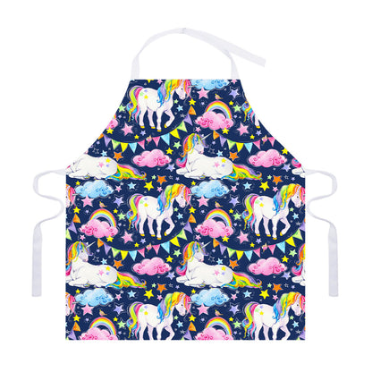 Unicorn Night Festival Pattern Print Adjustable Apron