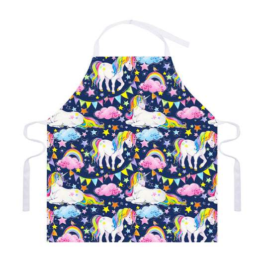 Unicorn Night Festival Pattern Print Adjustable Apron