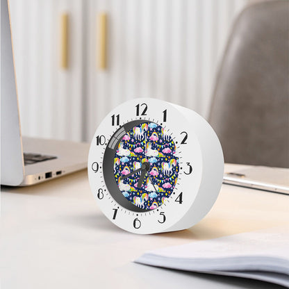 Unicorn Night Festival Pattern Print Alarm Clock