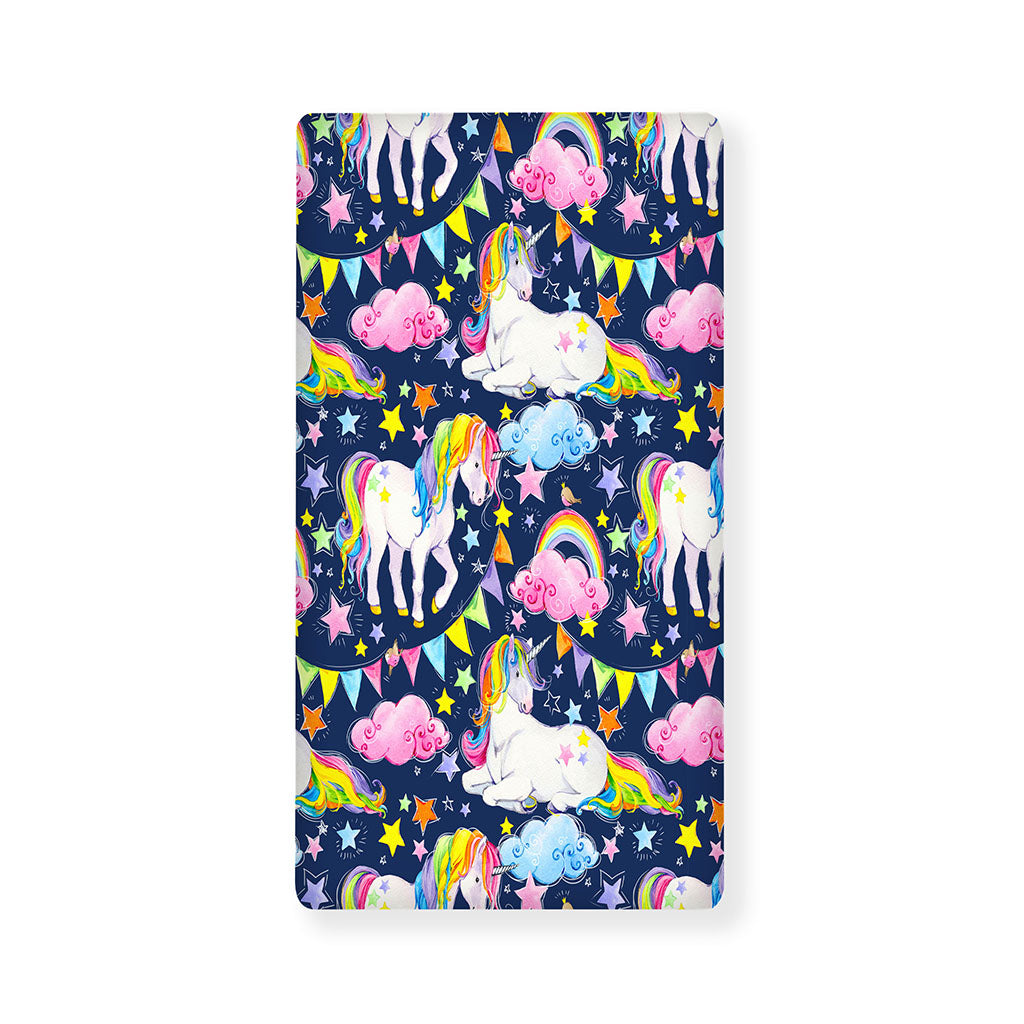 Unicorn Night Festival Pattern Print Baby Crib Sheet