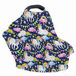 Unicorn Night Festival Pattern Print Baby Seat Cover