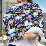 Unicorn Night Festival Pattern Print Baby Seat Cover