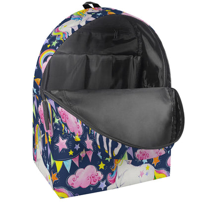 Unicorn Night Festival Pattern Print Backpack