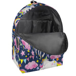Unicorn Night Festival Pattern Print Backpack