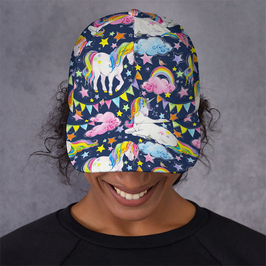 Unicorn Night Festival Pattern Print Baseball Cap