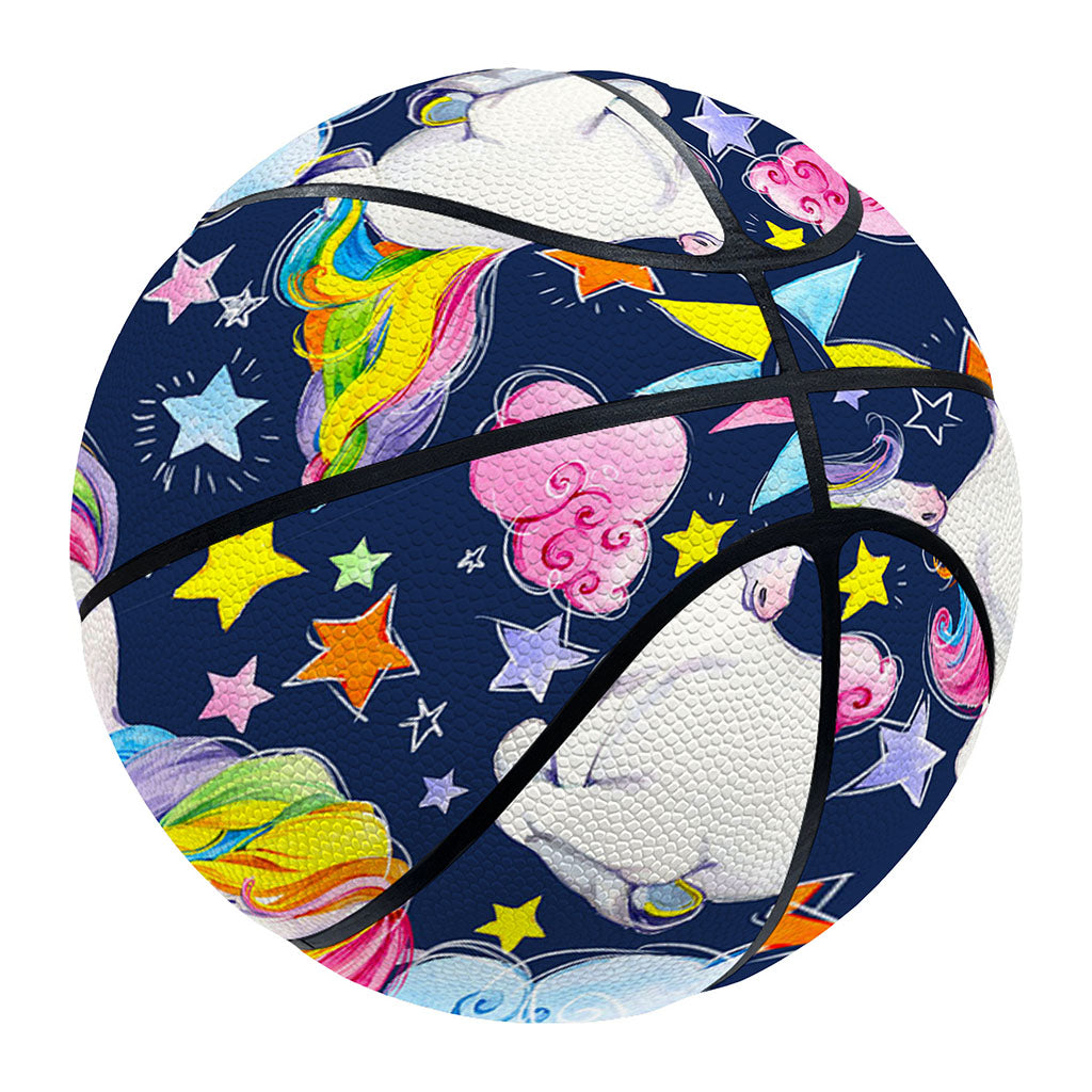Unicorn Night Festival Pattern Print Basketball