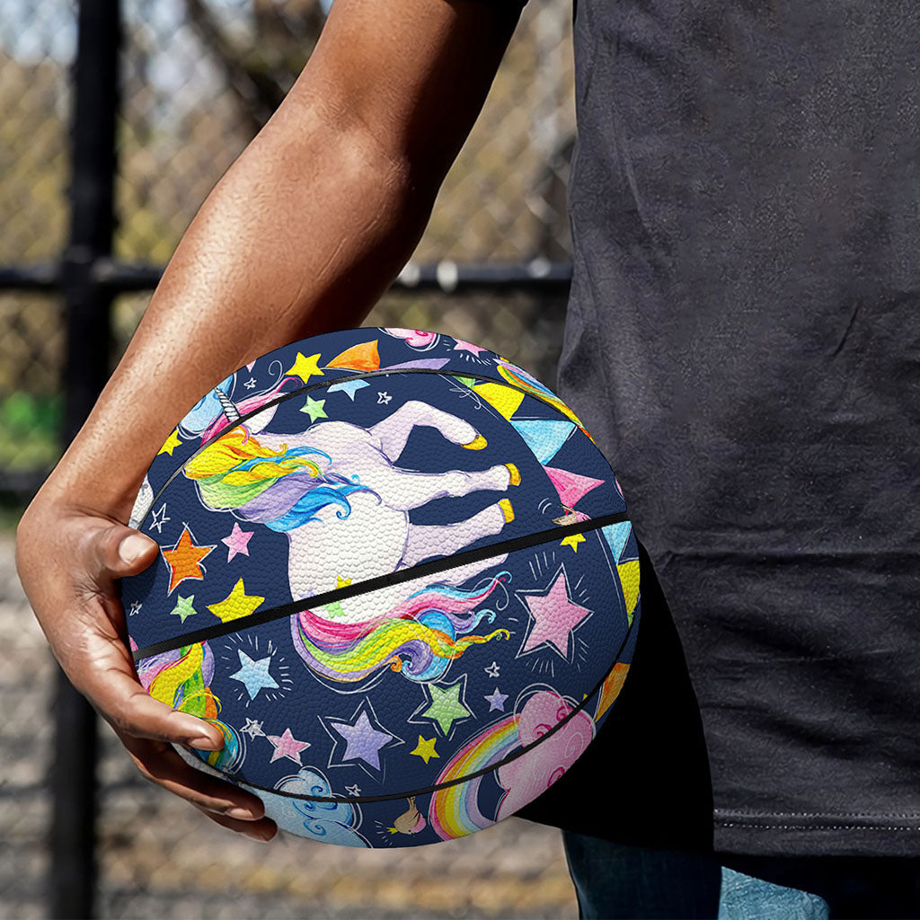 Unicorn Night Festival Pattern Print Basketball
