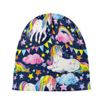 Unicorn Night Festival Pattern Print Beanie