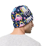 Unicorn Night Festival Pattern Print Beanie