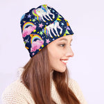 Unicorn Night Festival Pattern Print Beanie
