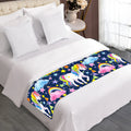 Unicorn Night Festival Pattern Print Bed Runner