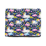 Unicorn Night Festival Pattern Print Bifold Wallet
