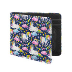 Unicorn Night Festival Pattern Print Bifold Wallet