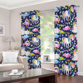 Unicorn Night Festival Pattern Print Dimout Grommet Curtains