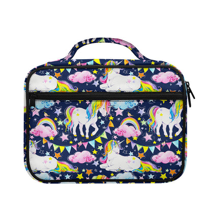 Unicorn Night Festival Pattern Print Briefcase Bible Bag