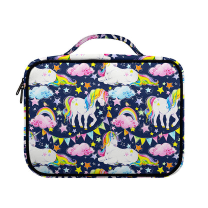 Unicorn Night Festival Pattern Print Briefcase Bible Bag