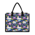 Unicorn Night Festival Pattern Print Canvas Tote Bag