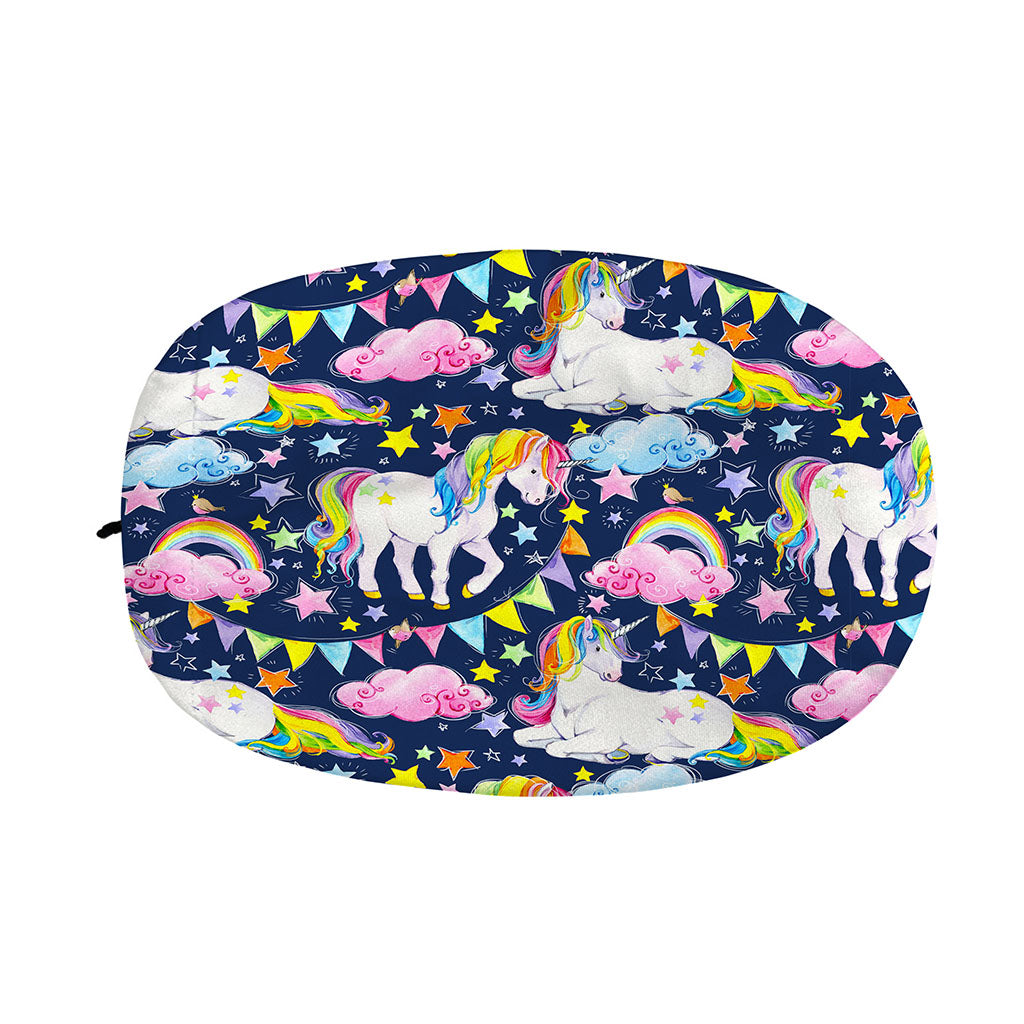 Unicorn Night Festival Pattern Print Car Side Mirror Covers