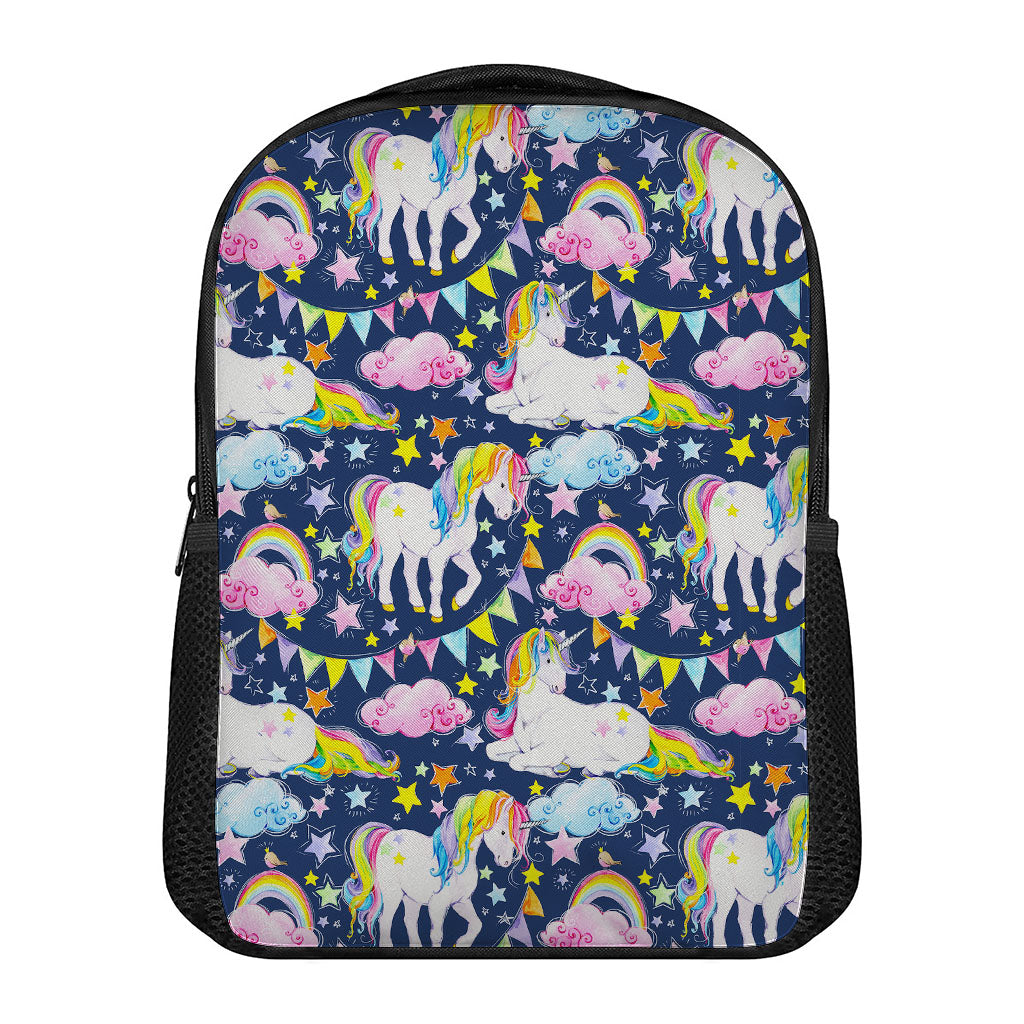Unicorn Night Festival Pattern Print Casual Backpack