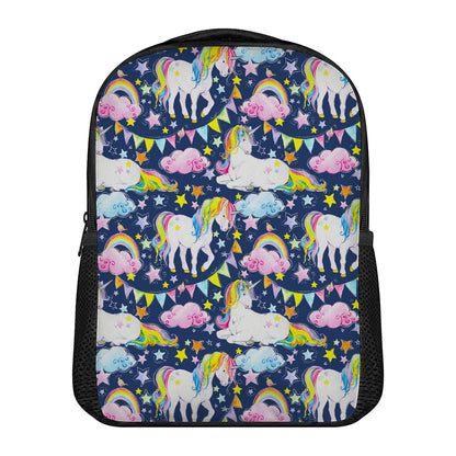 Unicorn Night Festival Pattern Print Casual Backpack