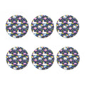 Unicorn Night Festival Pattern Print Coaster Set