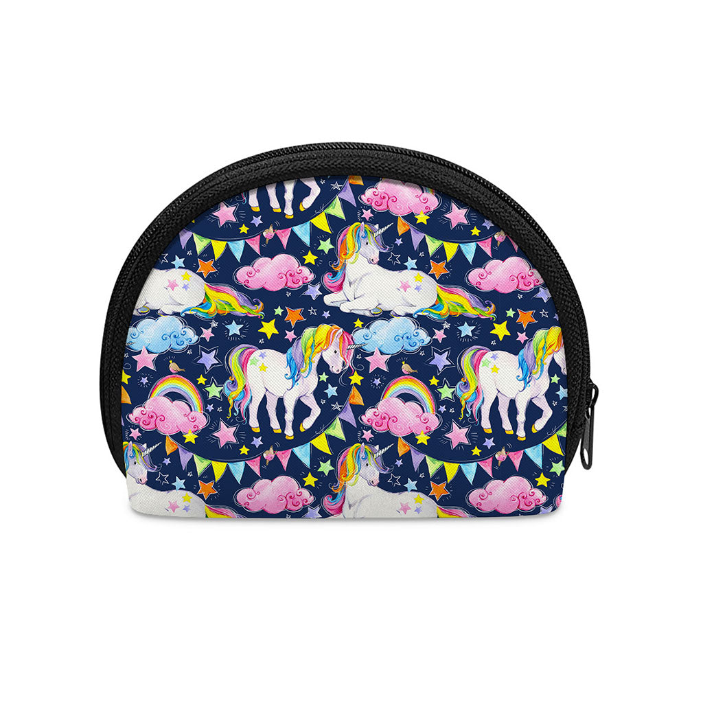 Unicorn Night Festival Pattern Print Coin Purse