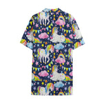 Unicorn Night Festival Pattern Print Cotton Hawaiian Shirt