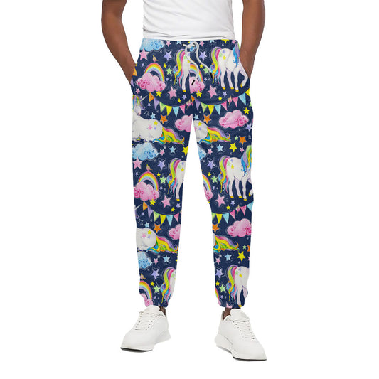 Unicorn Night Festival Pattern Print Cotton Pants