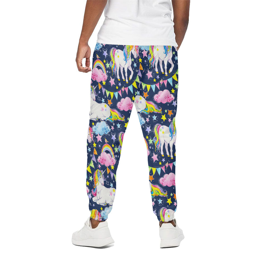 Unicorn Night Festival Pattern Print Cotton Pants