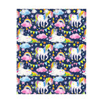 Unicorn Night Festival Pattern Print Curtain