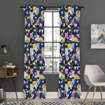 Unicorn Night Festival Pattern Print Curtain