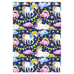 Unicorn Night Festival Pattern Print Curtain
