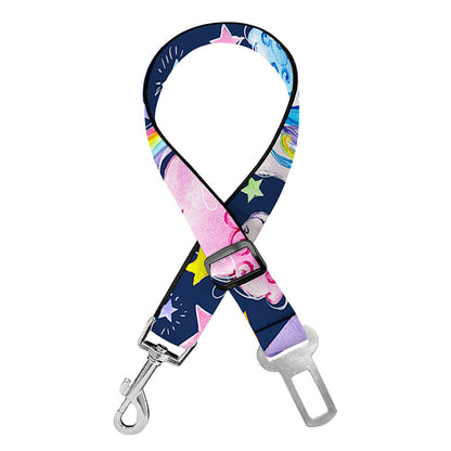 Unicorn Night Festival Pattern Print Dog Seat Belt